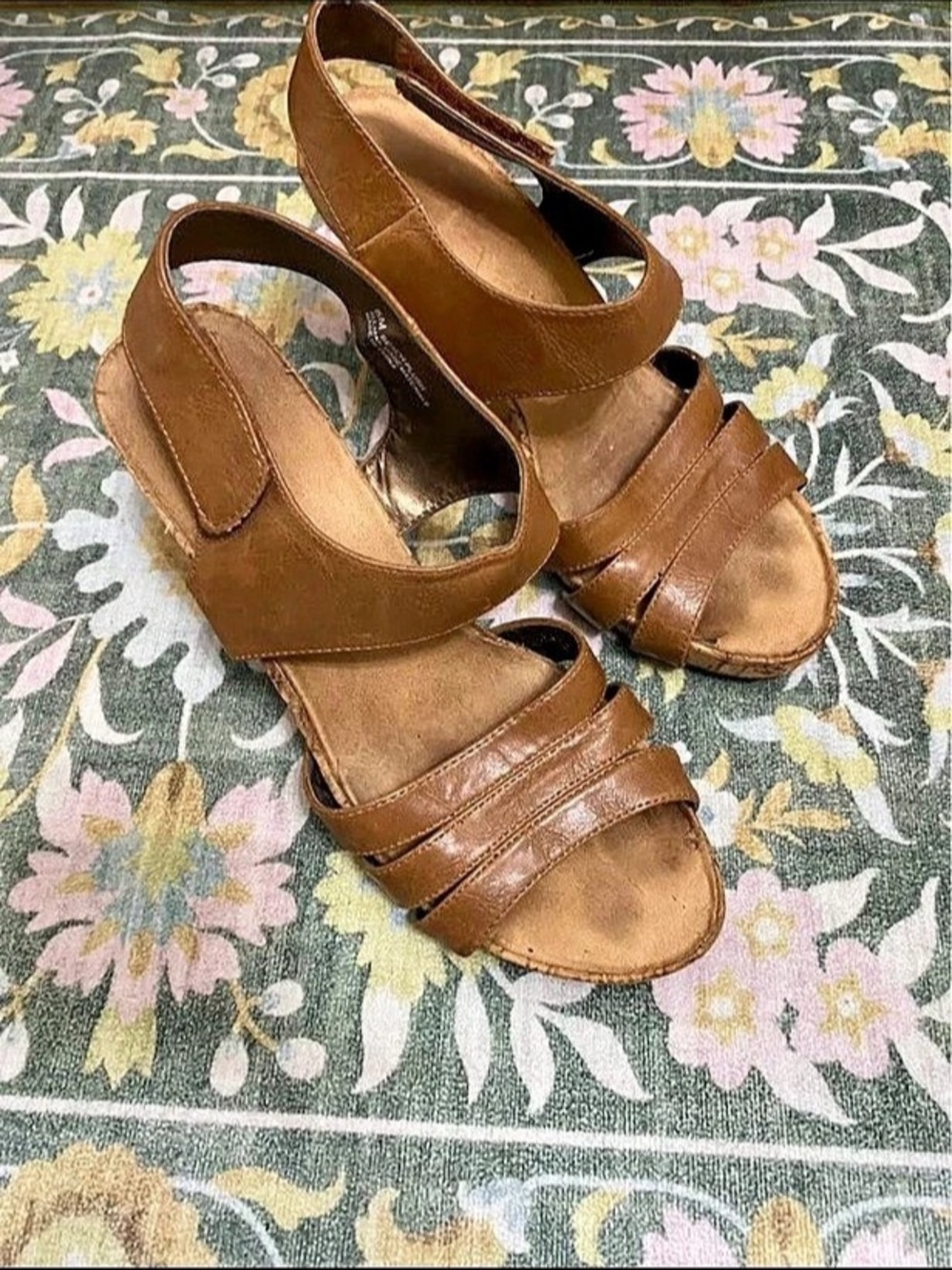 Aerosoles Beach Plush Brown Wedge Sandals